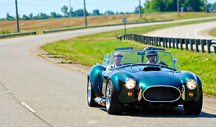 Wounded warrior Jeff Adams driving a car