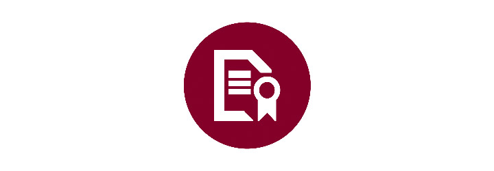 Certificate icon.